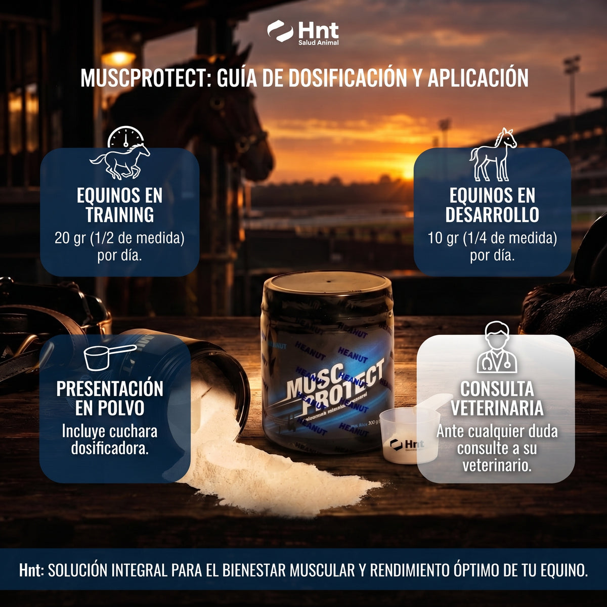 MUSCPROTECT de HNT: Dosis y administración