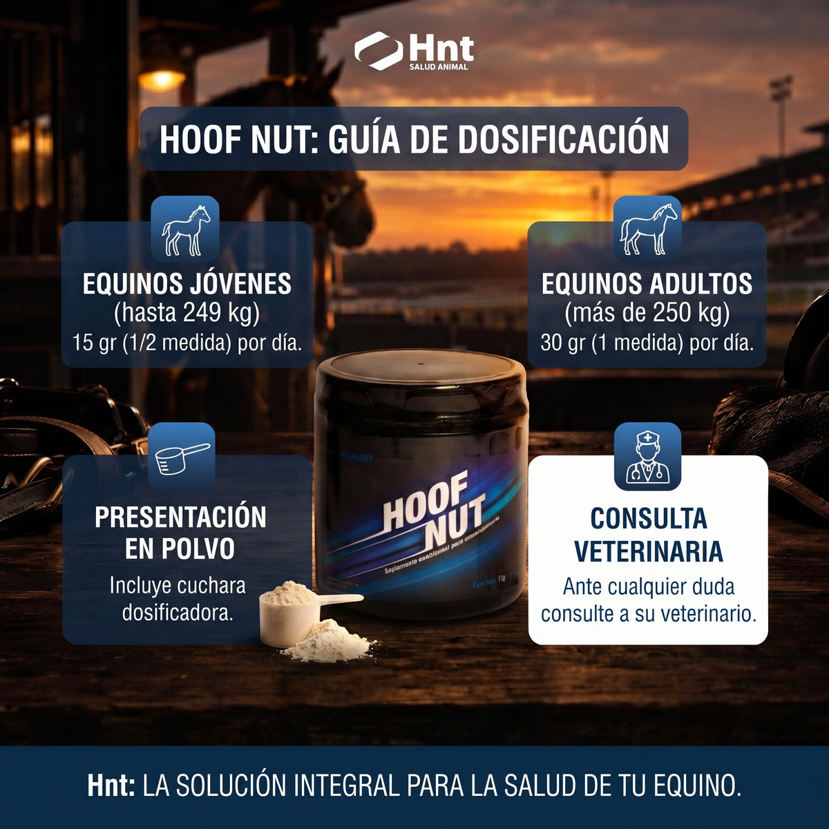HOOFNUT de HNT: Dosis y administración