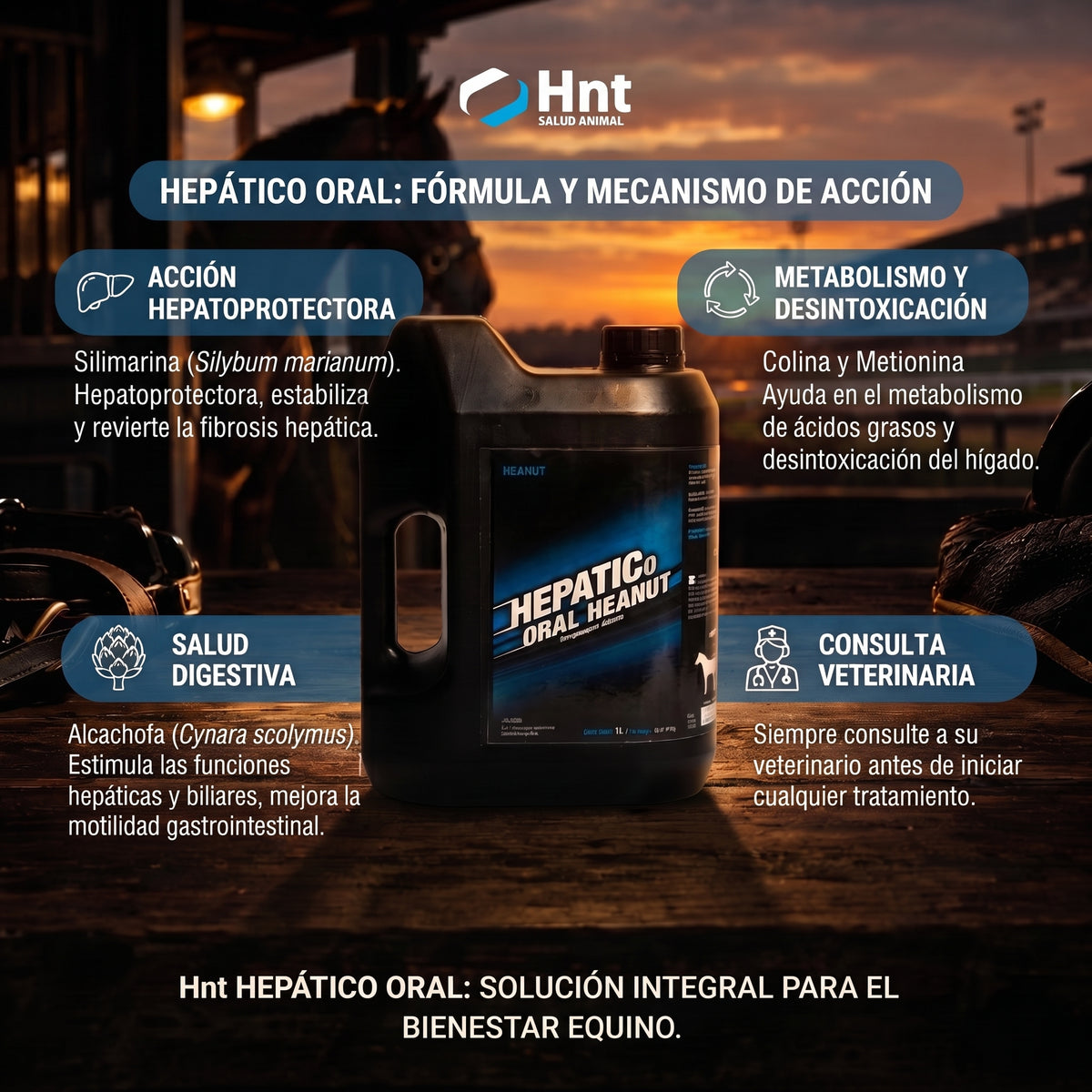 HEPÁTICO Oral de HNT: Fórmula e ingredientes